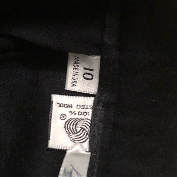 Evan Picone Petites Black Pleated Wool Skirt -EUC - Picture 4 of 5